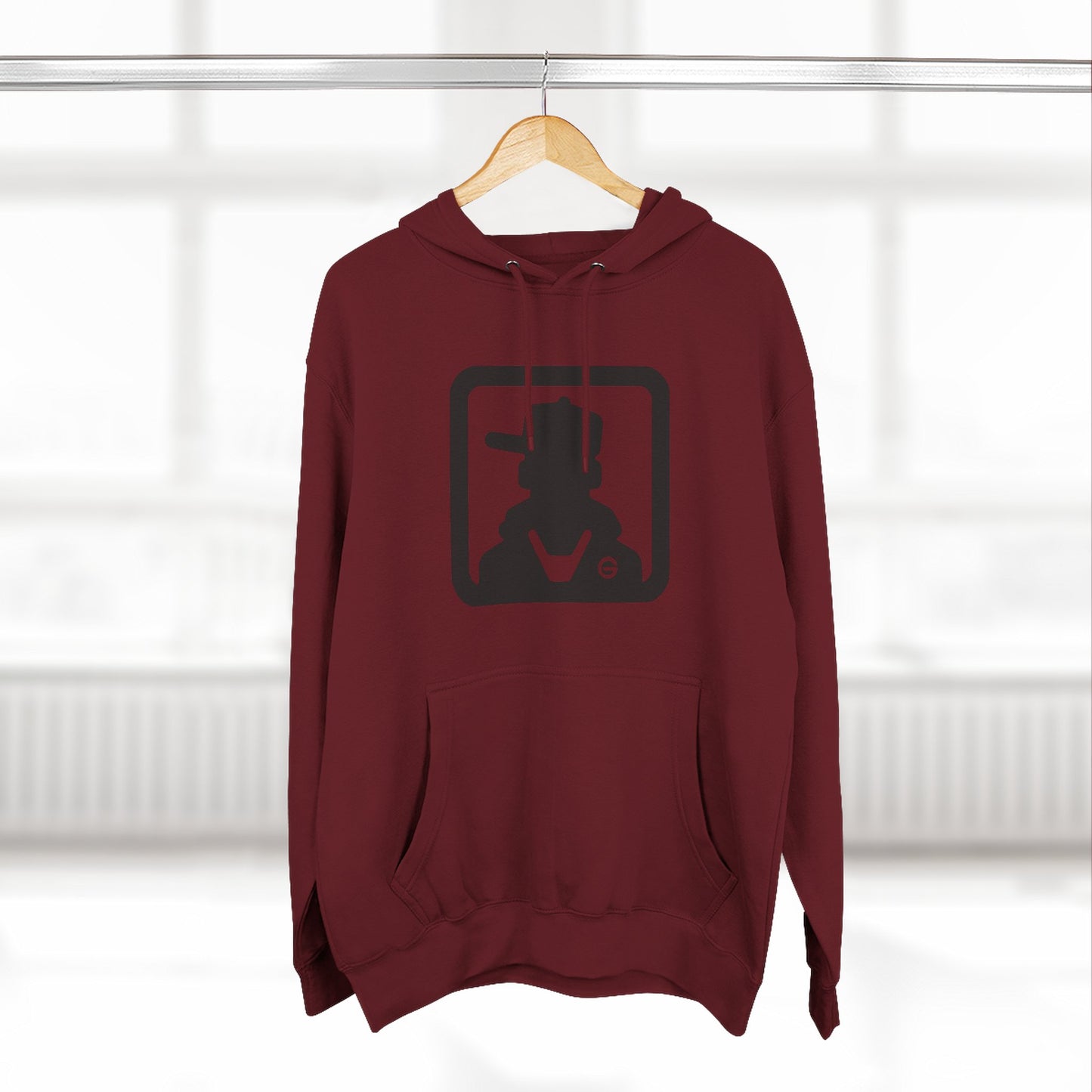 Minimal Silhouette Streetwear Fleece Hoodie