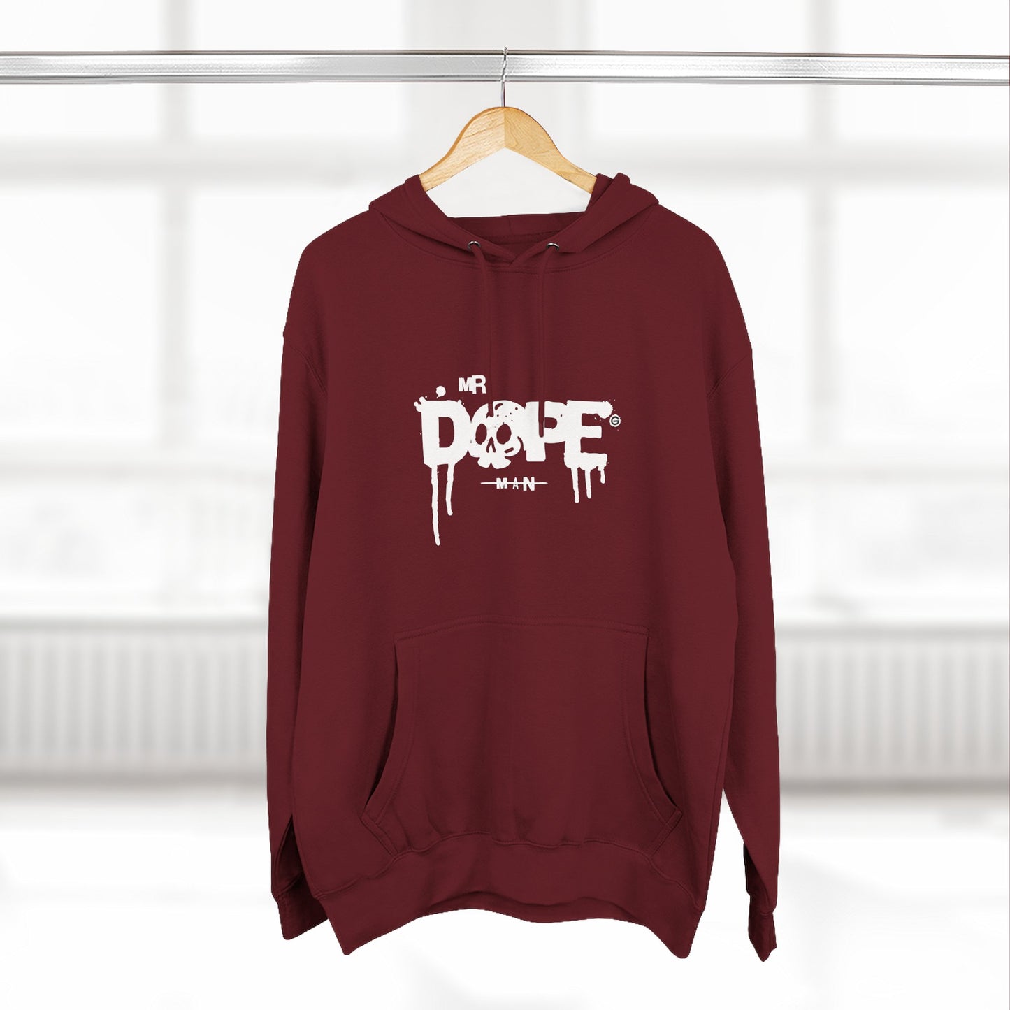 Classic White Three-Panel Hoodie