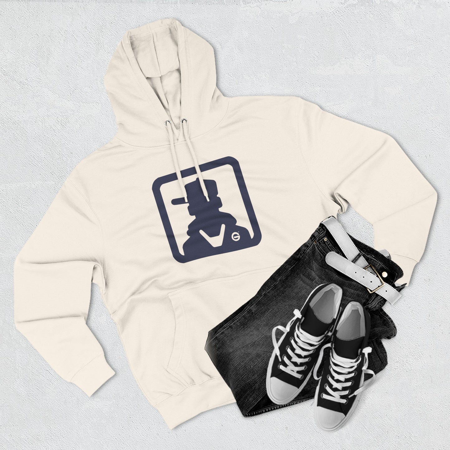 Minimalist Cowboy Silhouette Hoodie — Western Graphic Pullover