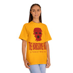 The Handsome Hood Streetwear Tee — Red Balaclava Graphic T-Shirt