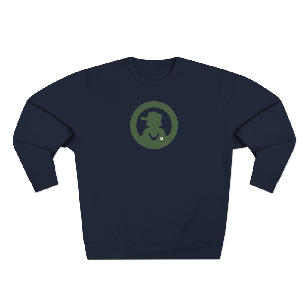 Detective Circle Crewneck Sweatshirt — Vintage Sherlock Pipe Logo