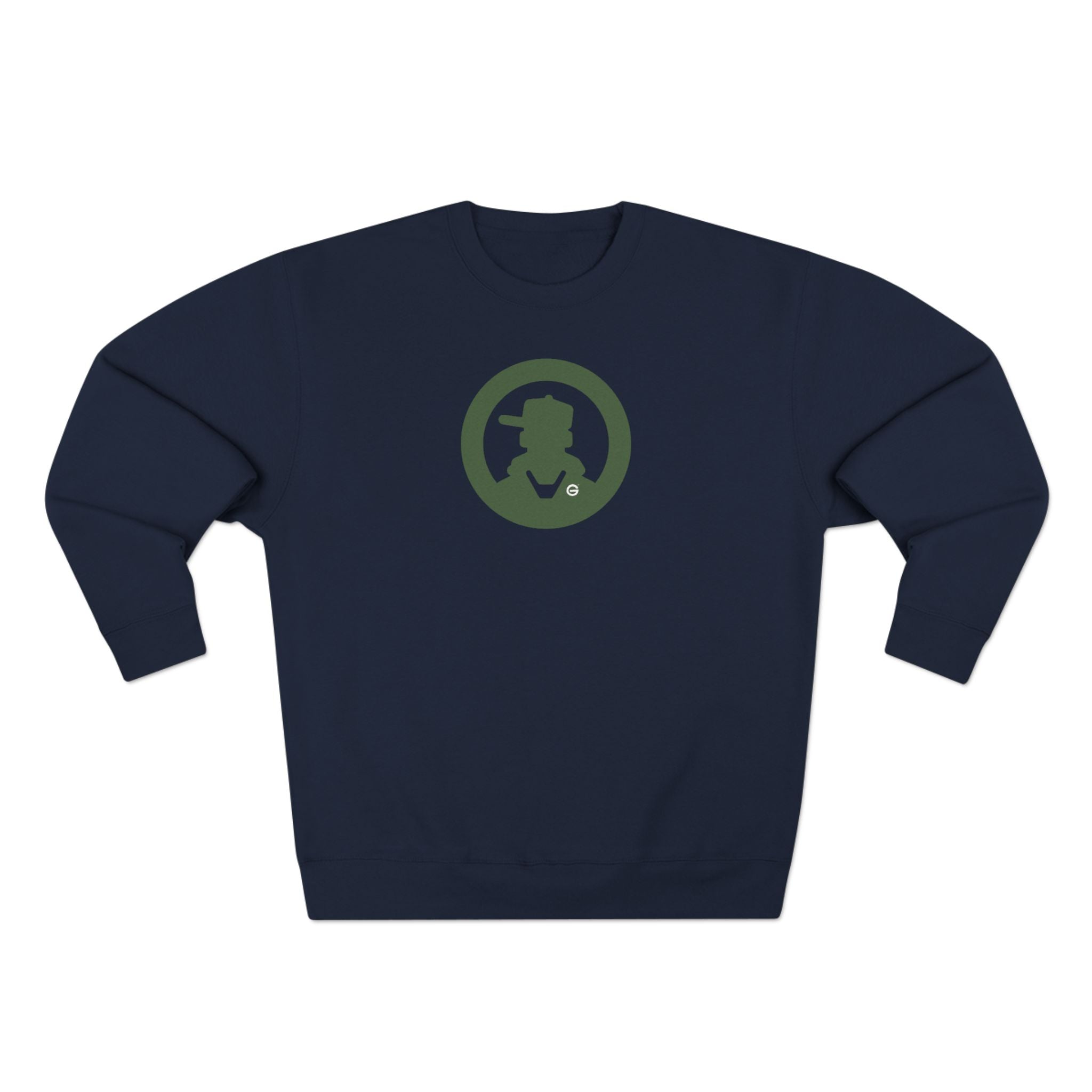 Detective Circle Crewneck Sweatshirt — Vintage Sherlock Pipe Logo