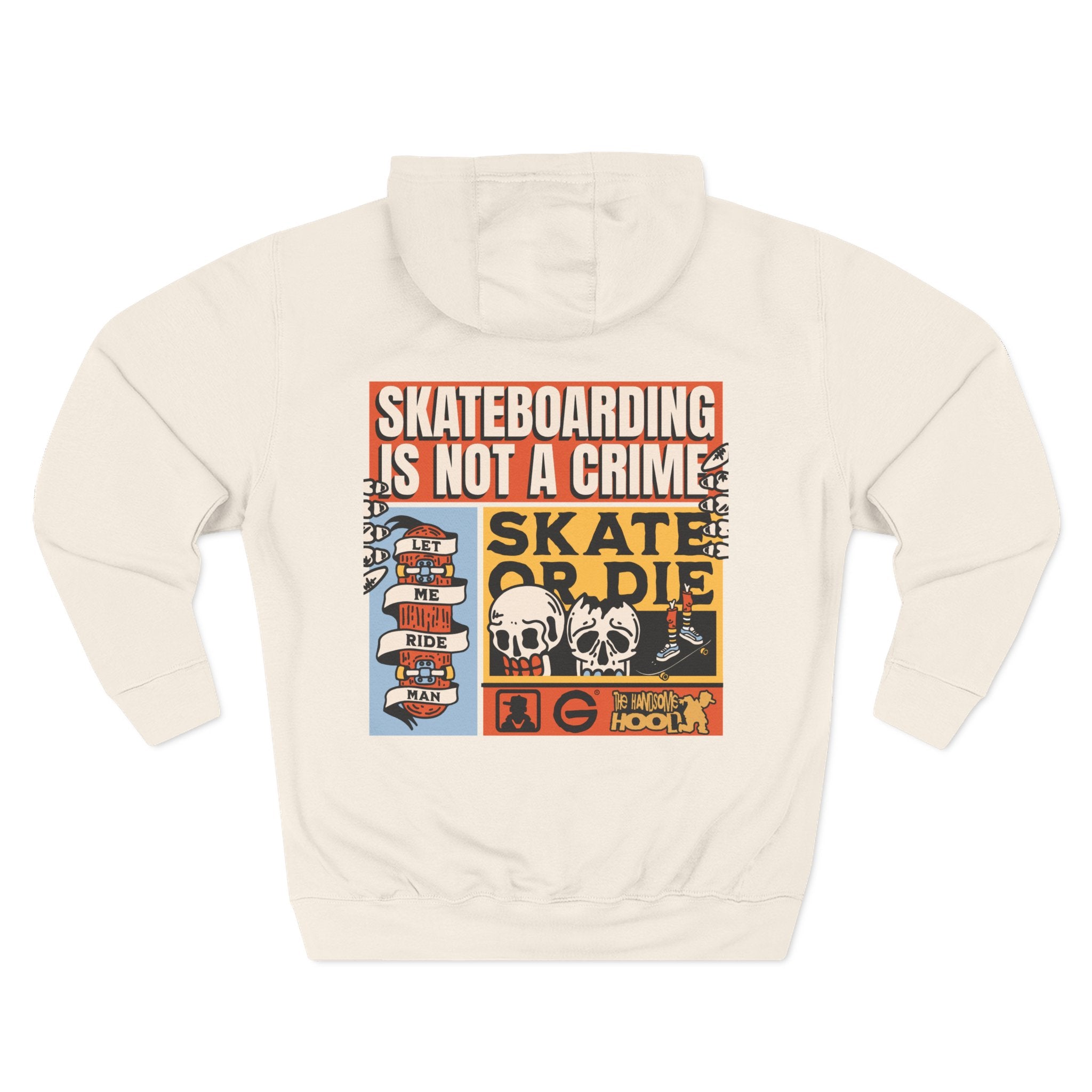 Skateboarding Is Not a Crime Hoodie — Skate or Die Graphic Hoodie