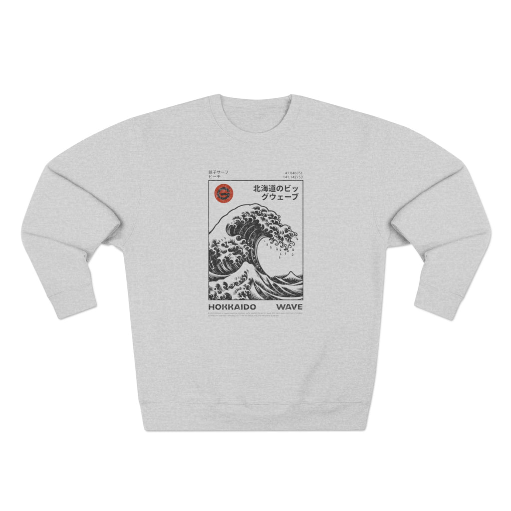 Wave Crewneck Sweatshirt — Hokkaido Great Wave Japanese Art Sweatshirt