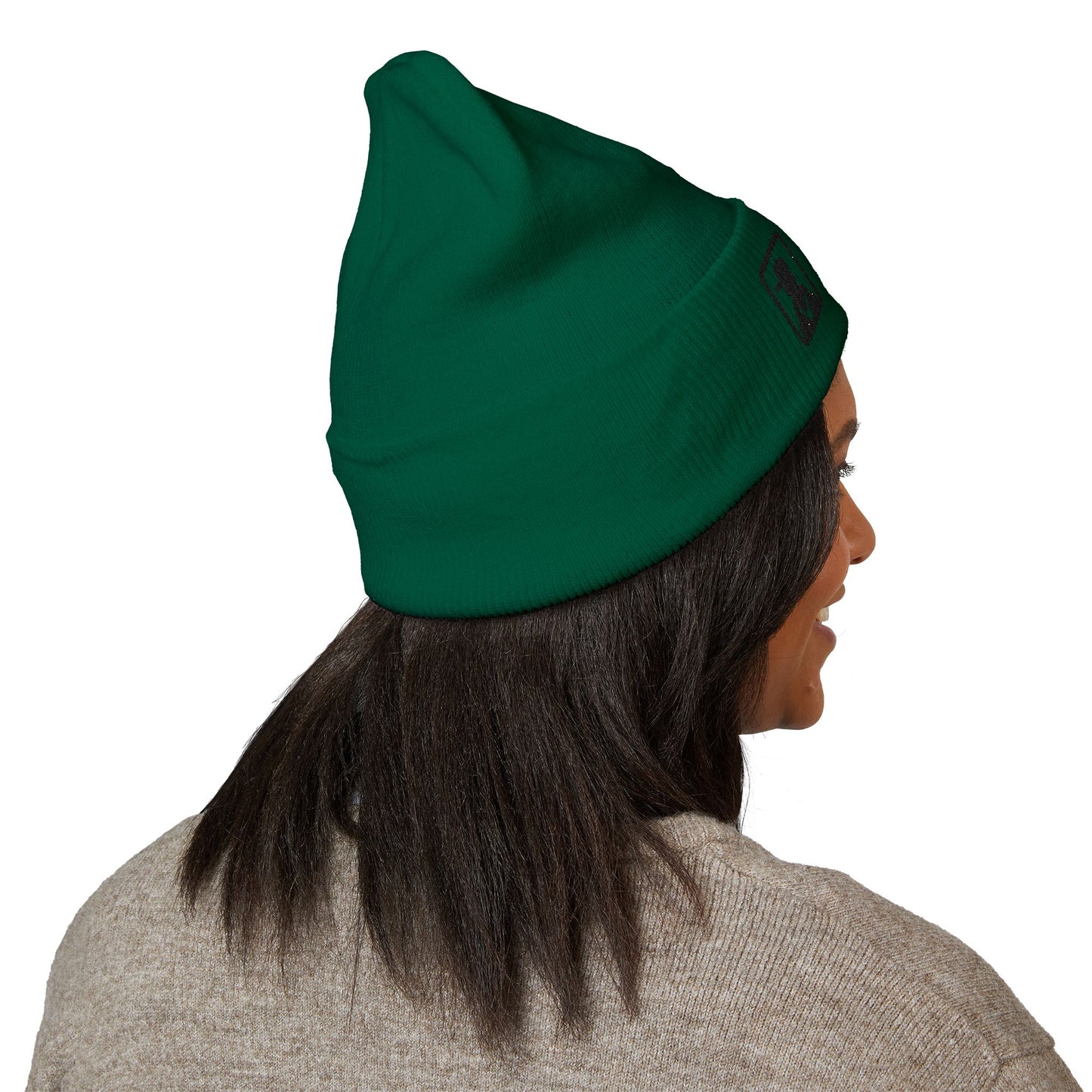 Embroidered Detective Silhouette Cuffed Beanie