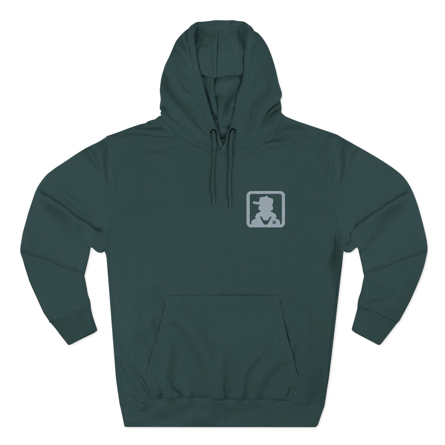 Minimal Pocket Logo White Hoodie