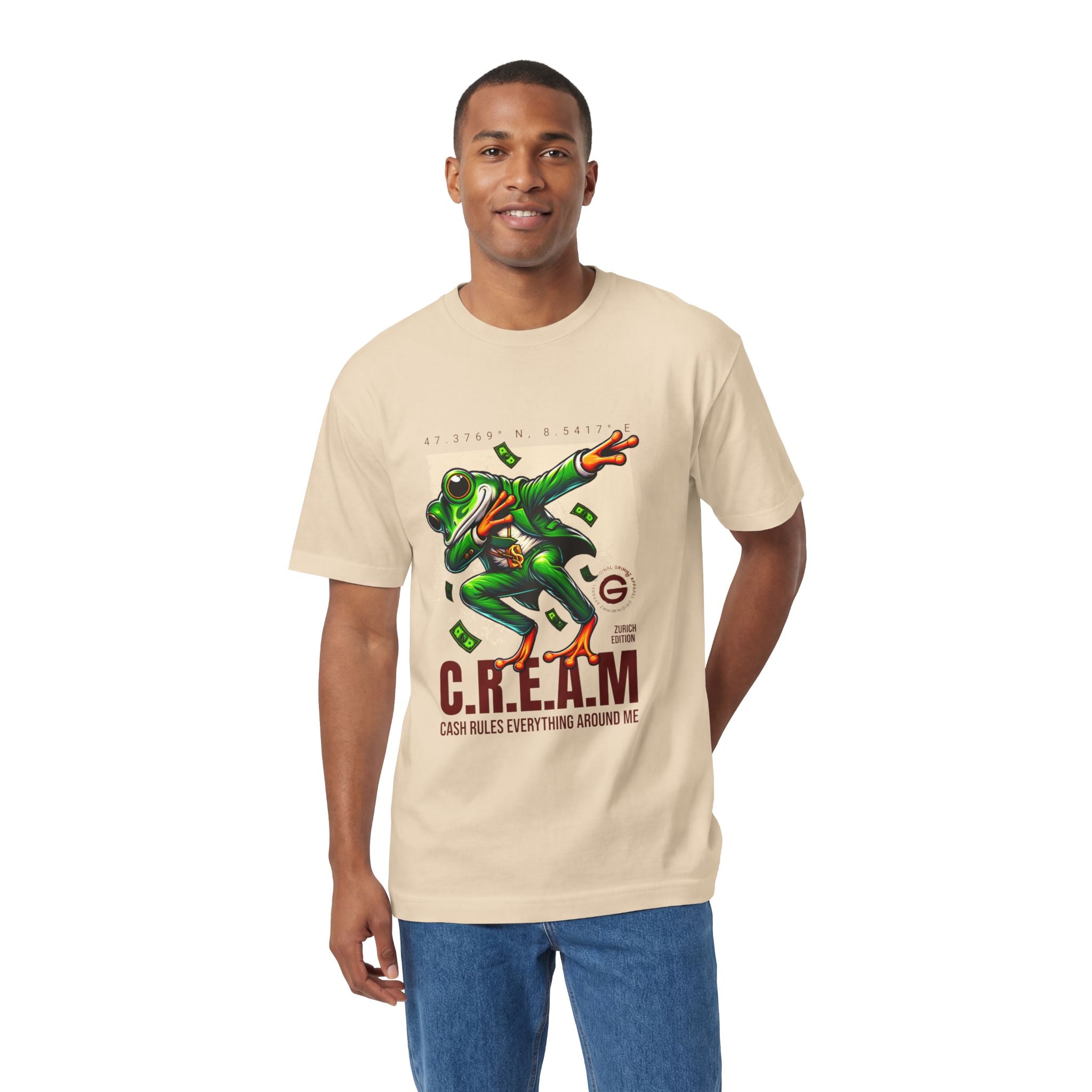 C.R.E.A.M. Frog Graphic Tee — 'Cash Rules Everything Around Me' Streetwear T-Shirt