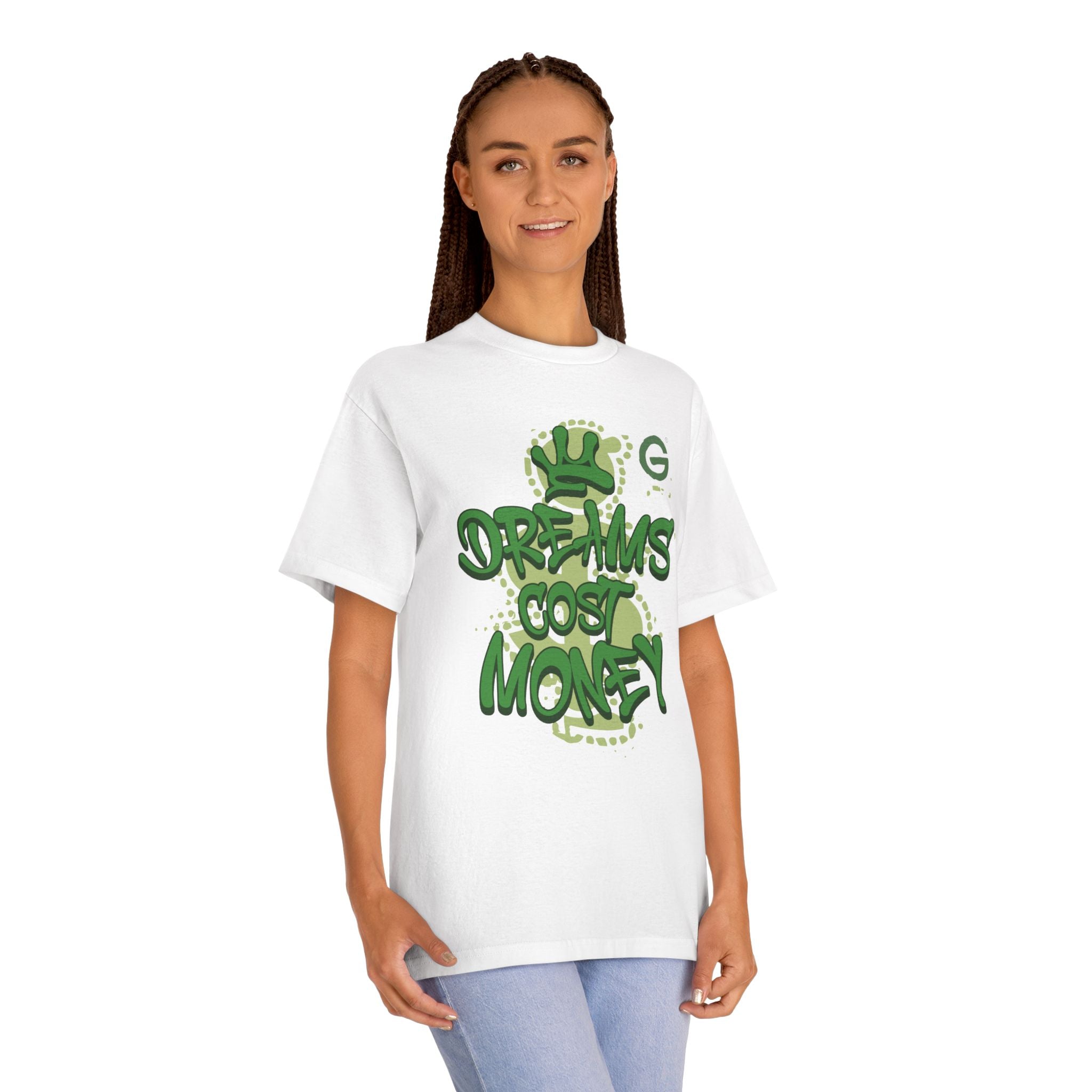 Dreams Cost Money T-Shirt — Green Graffiti Money Tee