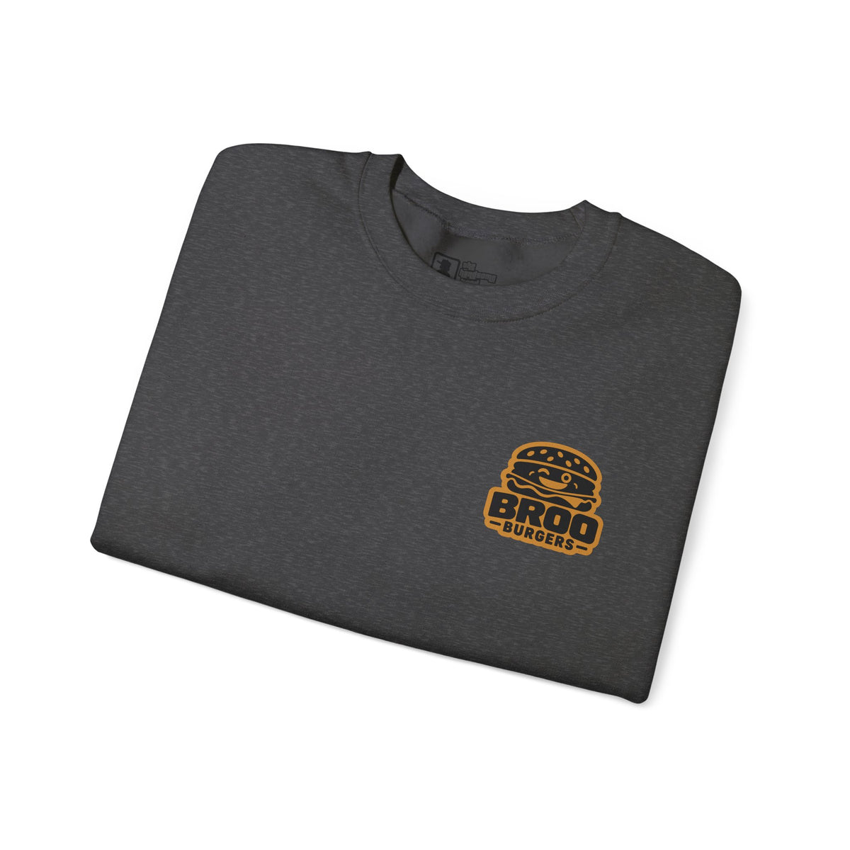 Burger Logo Sweatshirt — 'BROO Burgers' Retro Fast Food Crewneck