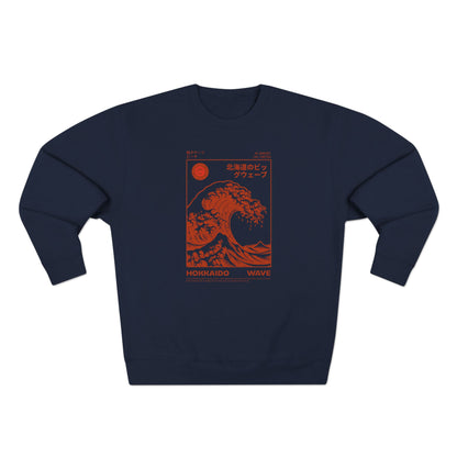 Hokkaido Wave Graphic Crewneck Sweatshirt
