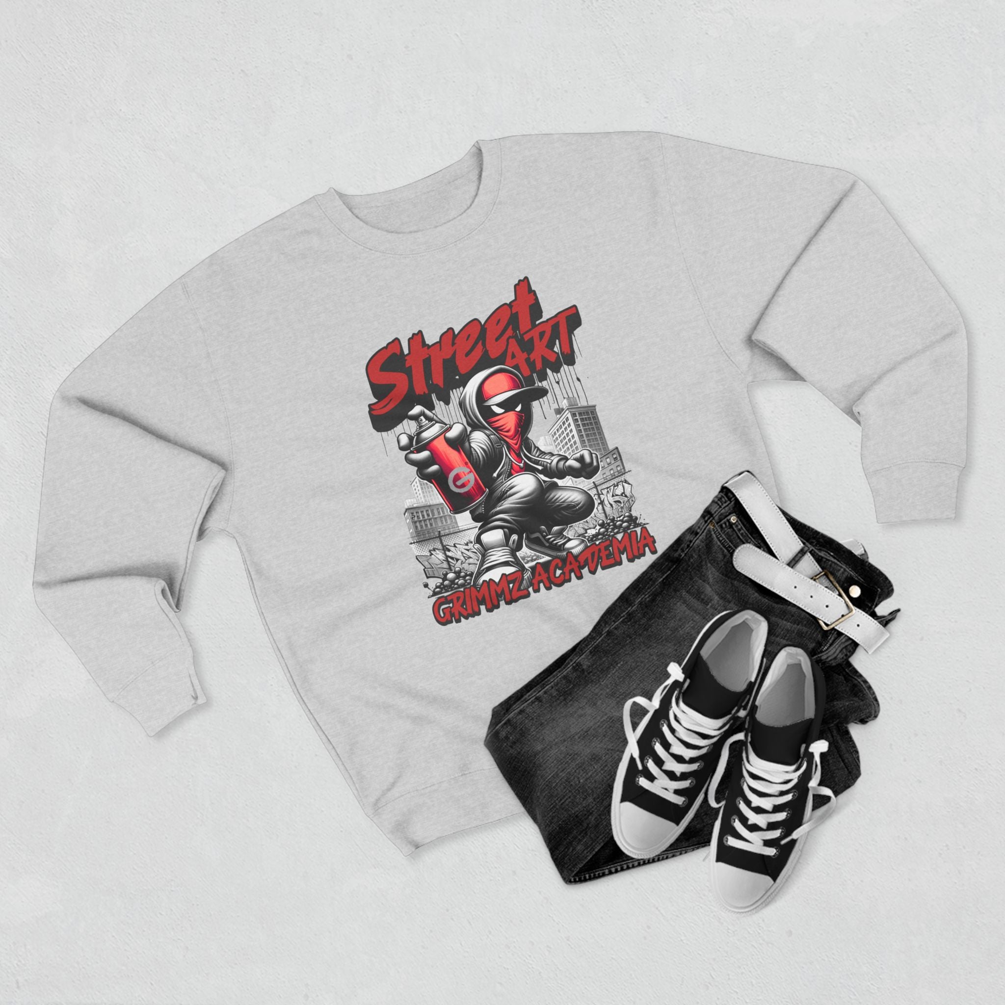 Street Art Crewneck Sweatshirt – Graffiti Skater Graphic