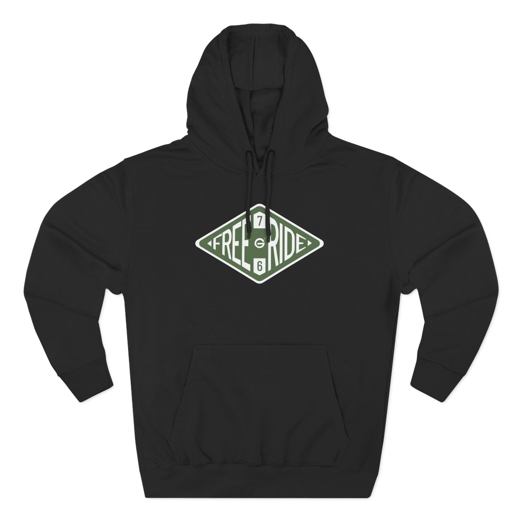 Free Ride Pullover Hoodie — Vintage Diamond Skate/Surf Logo Fleece
