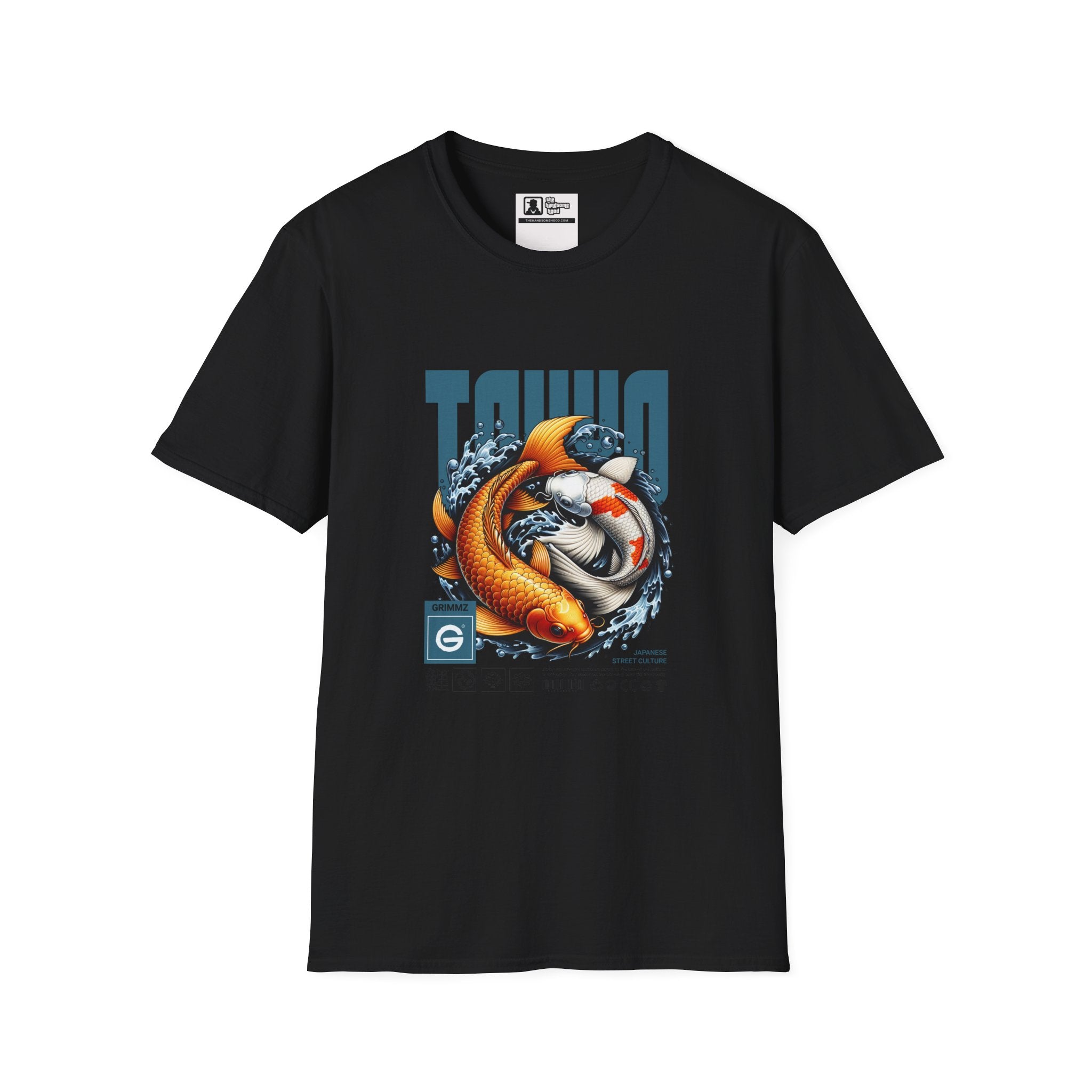 Koi Yin-Yang Graphic T-Shirt — Kyoto Fish Illustration Tee