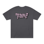 Grimmz Streetwear Tee — Pink Graffiti Logo T-Shirt