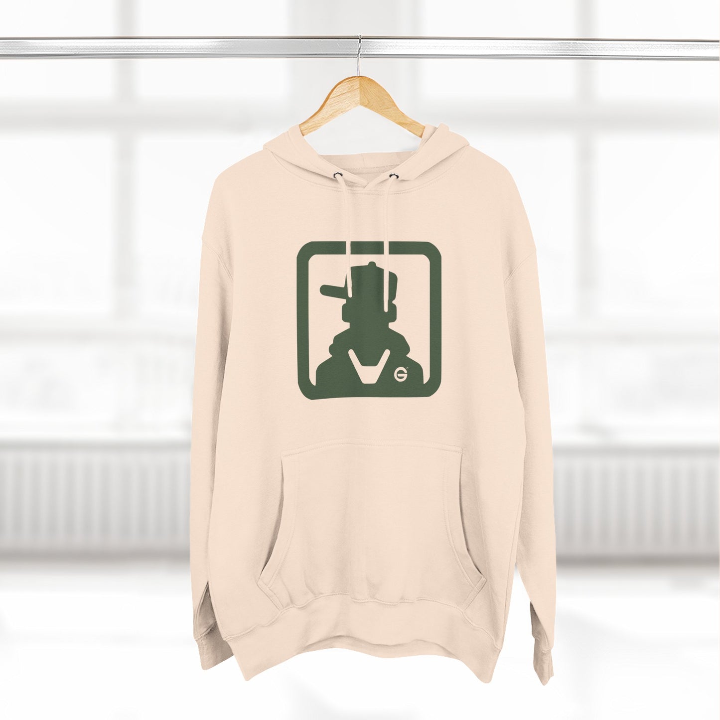 Minimal Green Icon Hoodie Pullover
