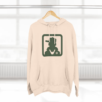 Minimal Green Icon Hoodie Pullover