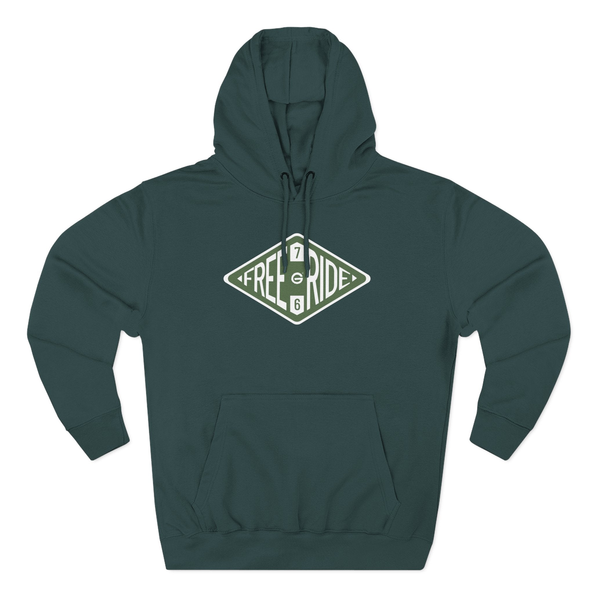 Free Ride Pullover Hoodie — Vintage Diamond Skate/Surf Logo Fleece