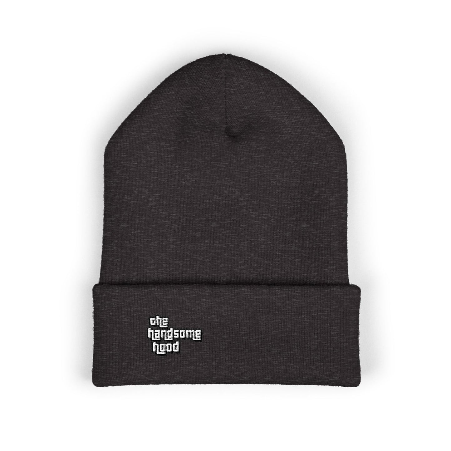 Minimalist White Logo Knit Beanie