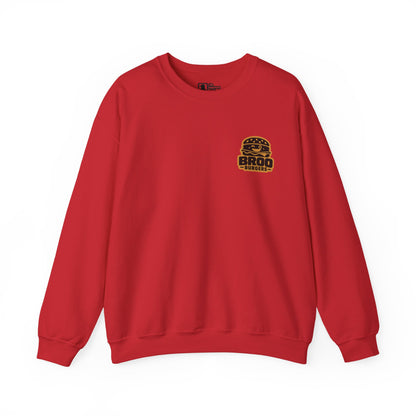 Burger Logo Sweatshirt — 'BROO Burgers' Retro Fast Food Crewneck