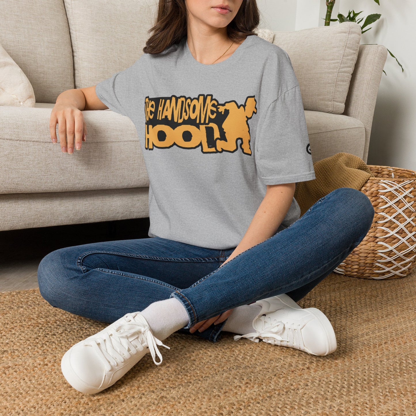 Handsomeschool Graphic T‑Shirt — 'The Handsome Hool' Retro Mascot Tee