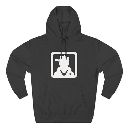 Minimal Square Logo Fleece Hoodie