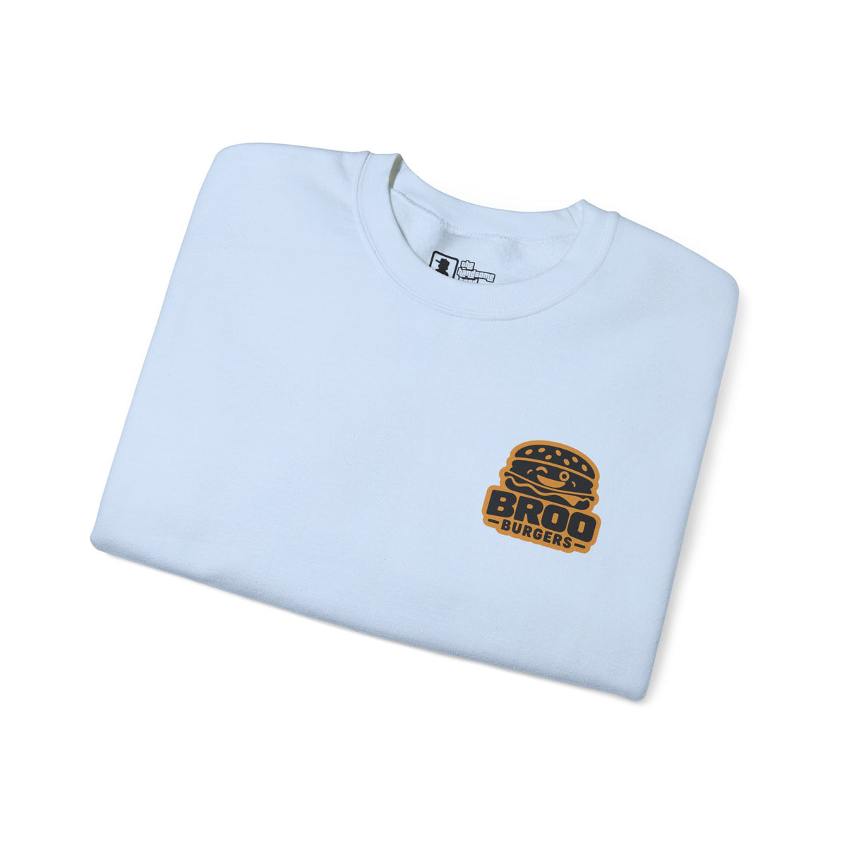 Burger Logo Sweatshirt — 'BROO Burgers' Retro Fast Food Crewneck
