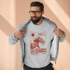 Wave Crewneck Sweatshirt — Hokkaido Wave Graphic