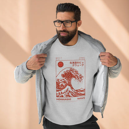 Hokkaido Wave Graphic Crewneck Sweatshirt