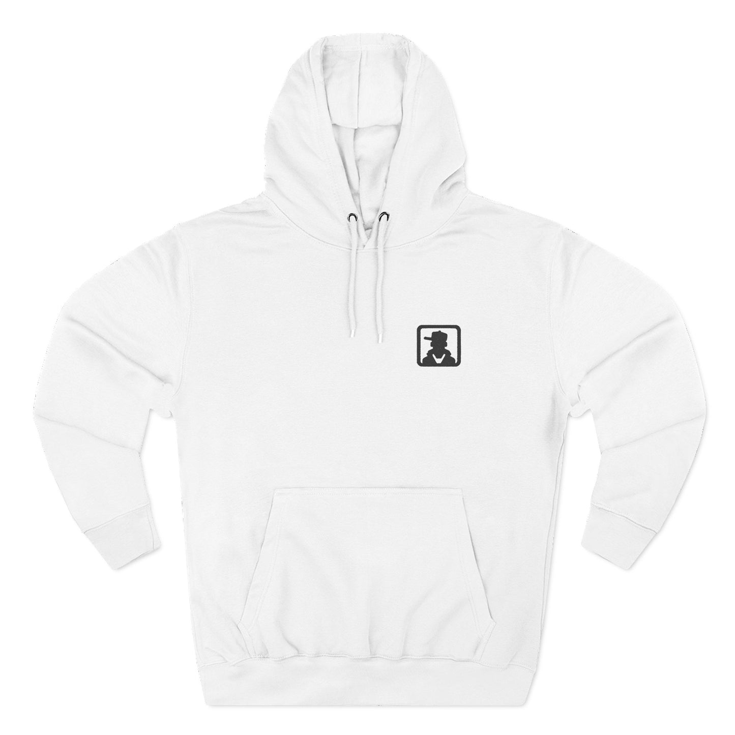 Silhouette Crest Hoodie — Minimal Monogram Graphic Fleece