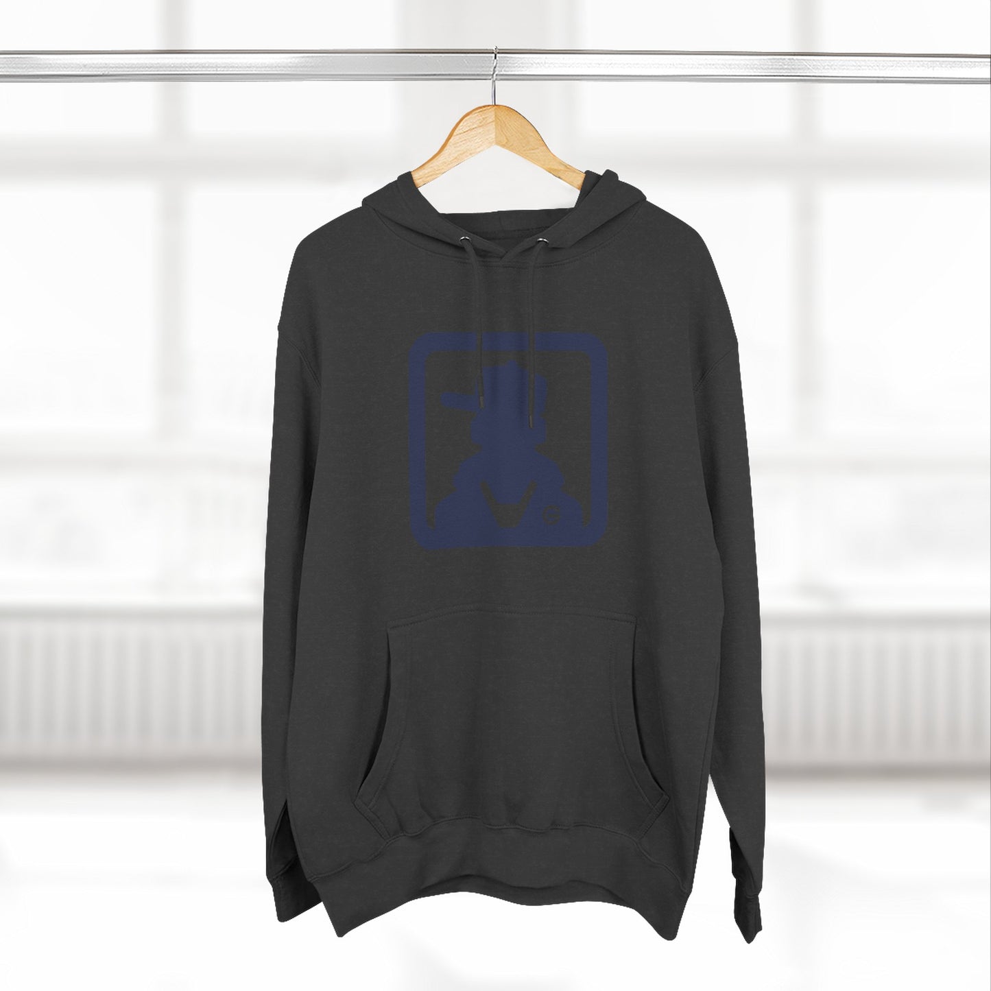 Minimalist Cowboy Silhouette Hoodie — Western Graphic Pullover