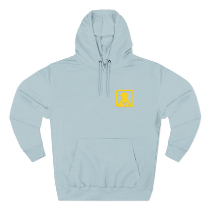 Minimal White Pocket Logo Hoodie