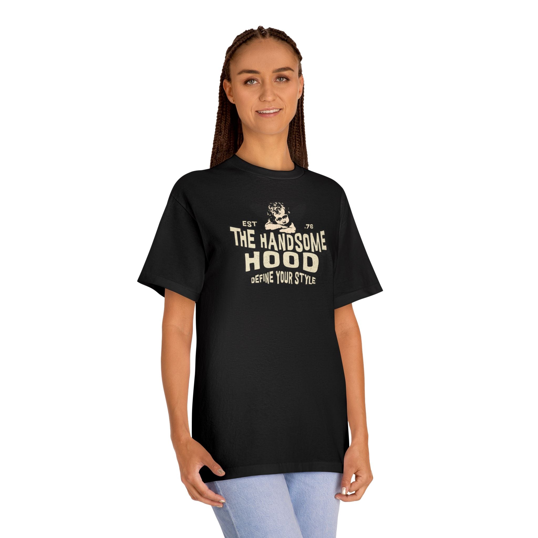 The Handsome Hood Tee — Vintage Cherub Graphic T‑Shirt