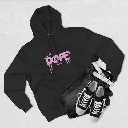 Dope Skull Graphic Hoodie Pink Drip Streetwear