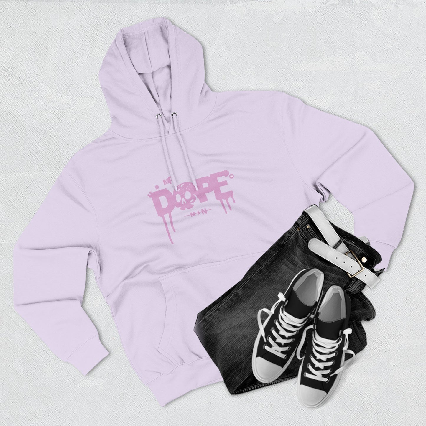 Dope Skull Graphic Hoodie Pink Drip Streetwear