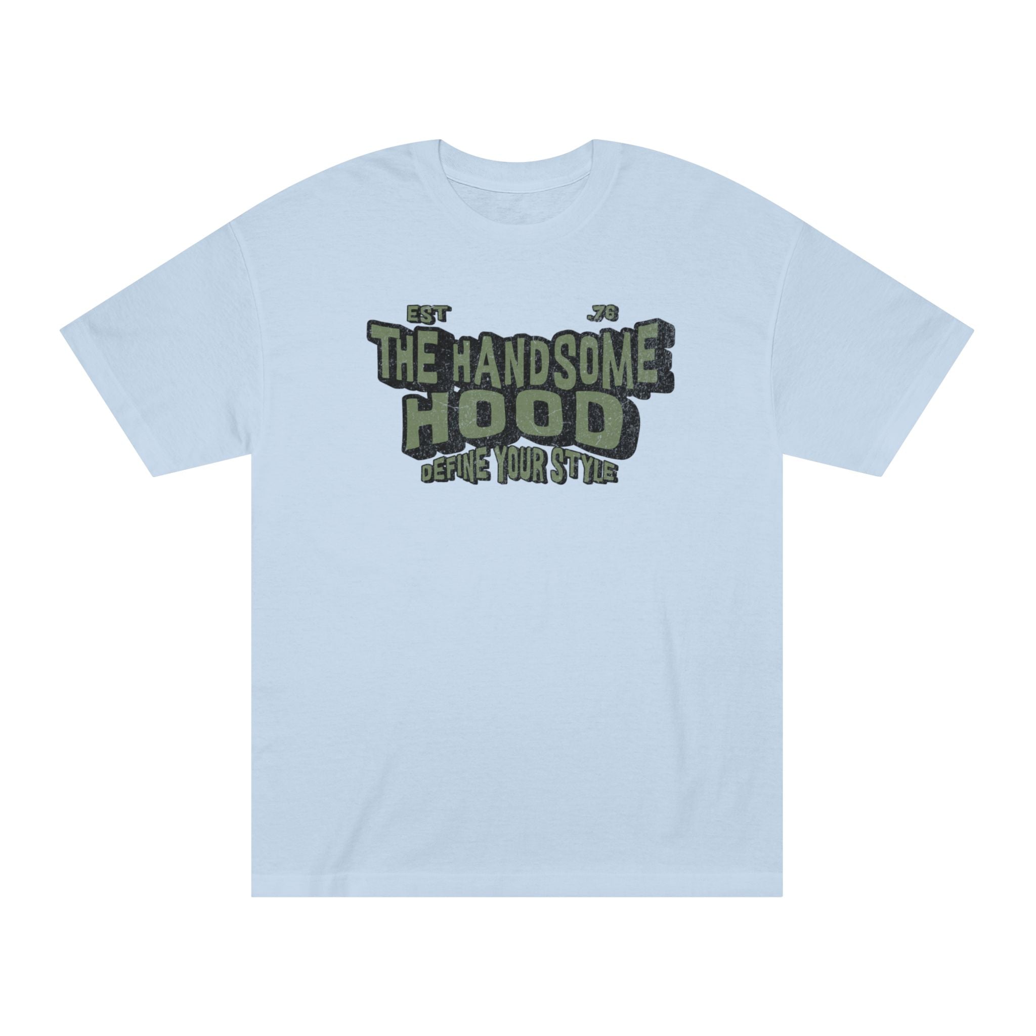 The Handsome Hood Tee — Vintage Military Green Graphic T-Shirt