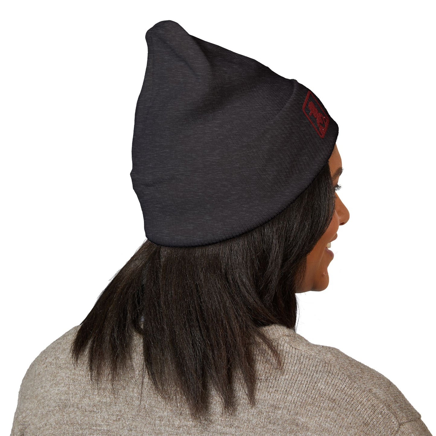 Minimalist Bear Patch Cuffed Beanie