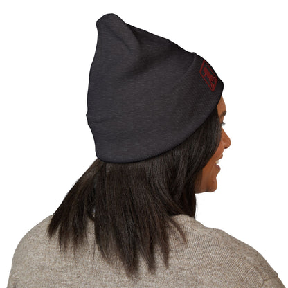 Minimalist Bear Patch Cuffed Beanie