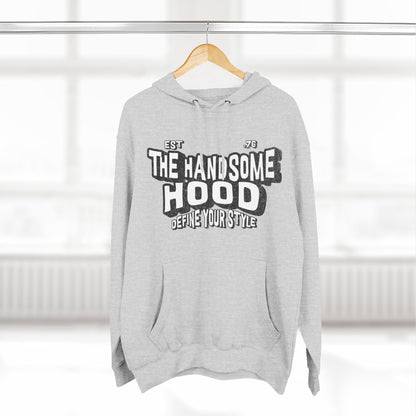 The Handsome Hood Fleece Hoodie - Retro Script Graphic Pullover