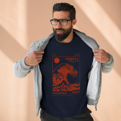Hokkaido Wave Graphic Crewneck Sweatshirt