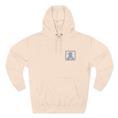Minimal Pocket Logo White Hoodie