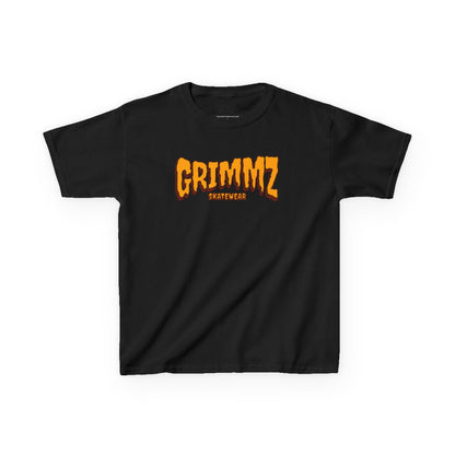 Kids Tee — GRIMMZ Orange Logo Graphic Shirt