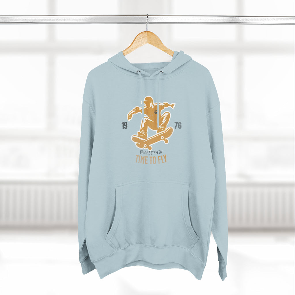 Skateboard Time to Fly Hoodie — Vintage Skateboard Graphic Pullover