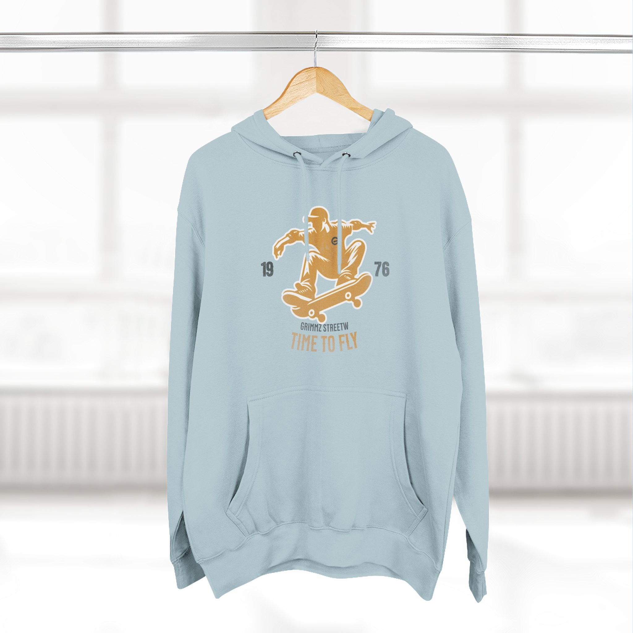 Skateboard Time to Fly Hoodie — Vintage Skateboard Graphic Pullover