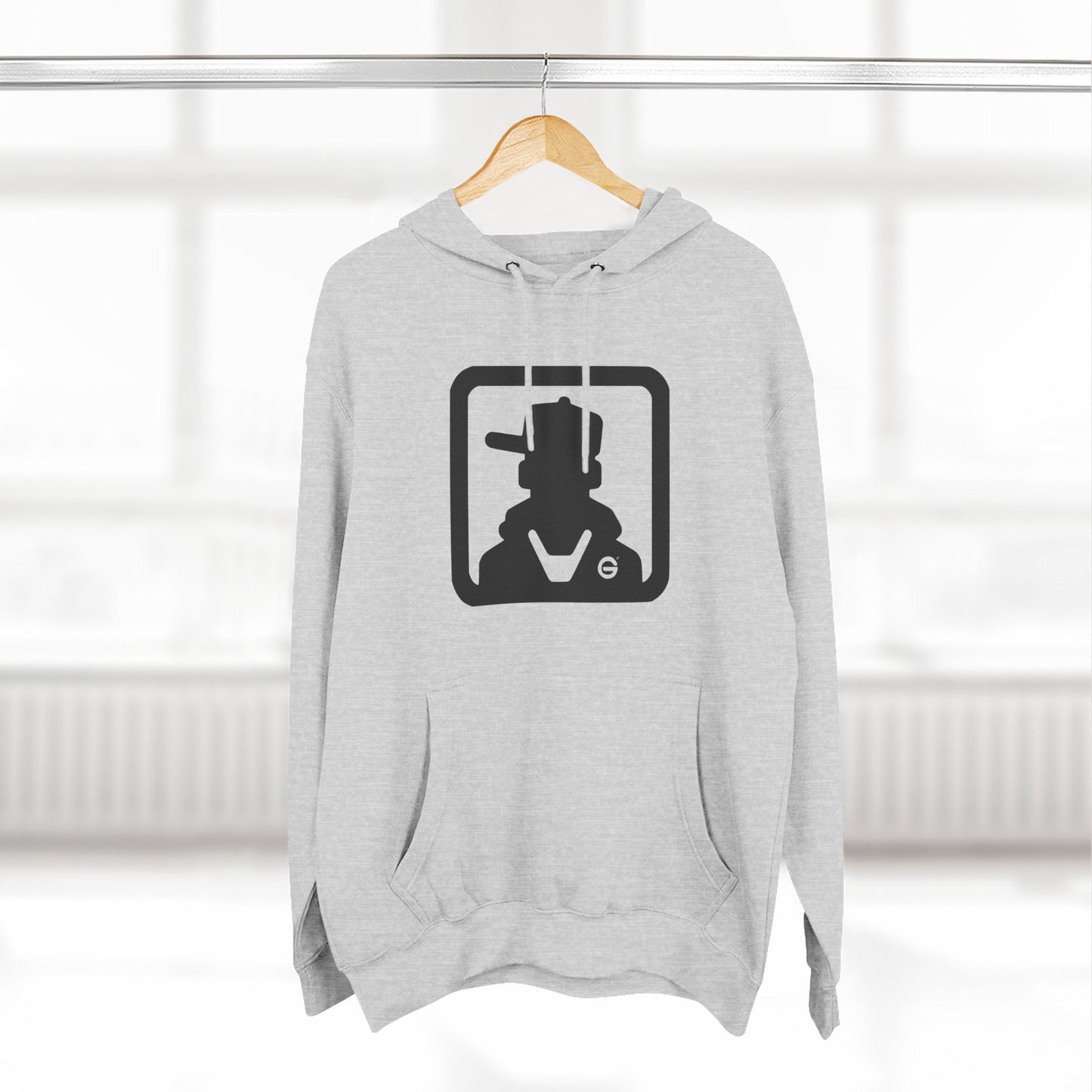 Minimal Silhouette Streetwear Fleece Hoodie