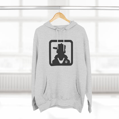 Minimal Silhouette Streetwear Fleece Hoodie