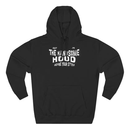 The Handsome Hood Fleece Hoodie - Retro Script Graphic Pullover
