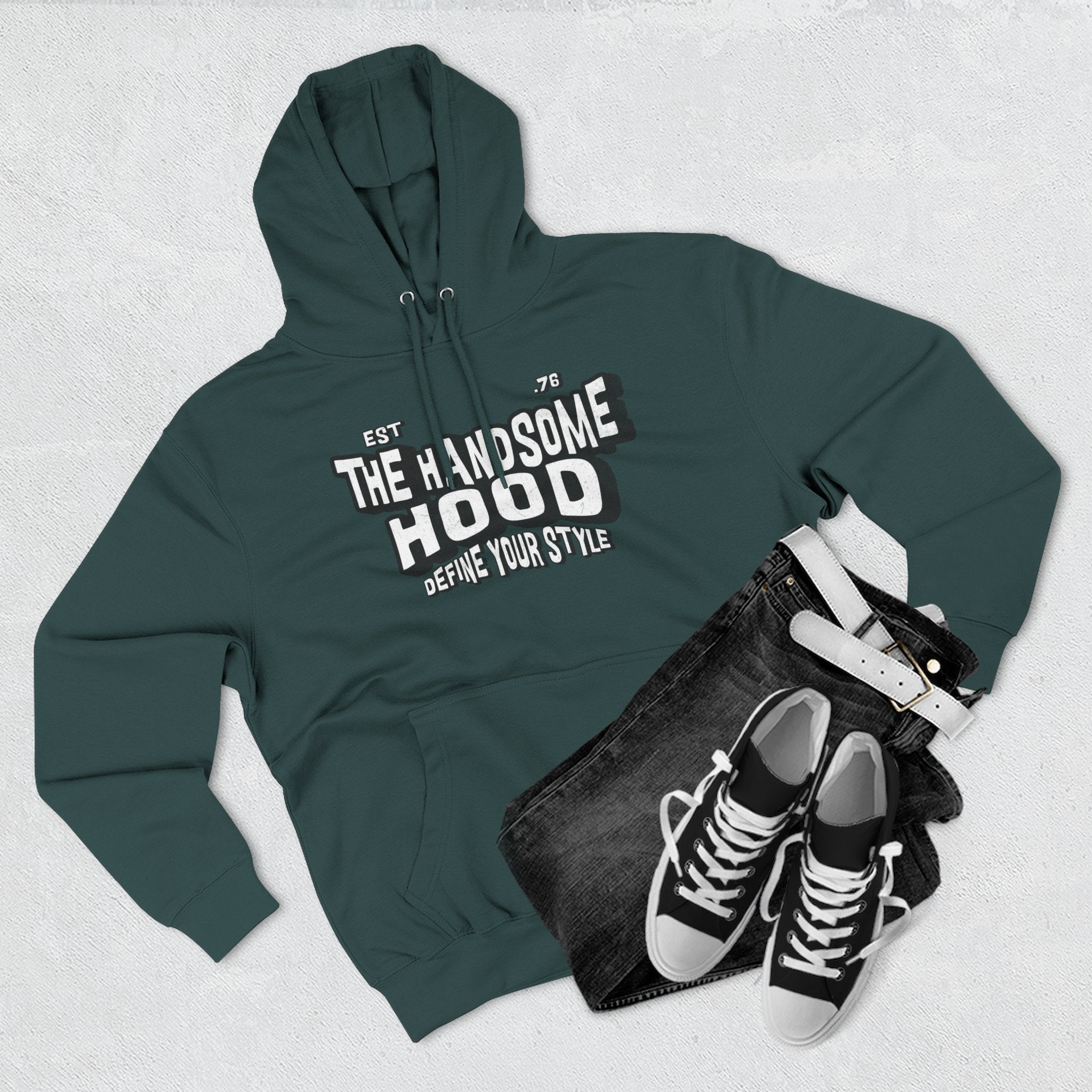 The Handsome Hood Hoodie – Retro Script Graphic Pullover