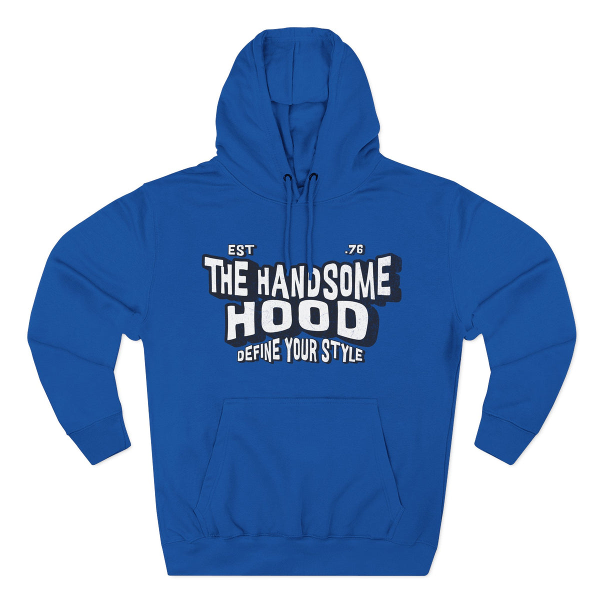 The Handsome Hood Fleece Hoodie - Retro Script Graphic Pullover