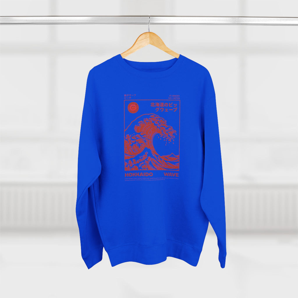 Wave Crewneck Sweatshirt — Hokkaido Wave Graphic