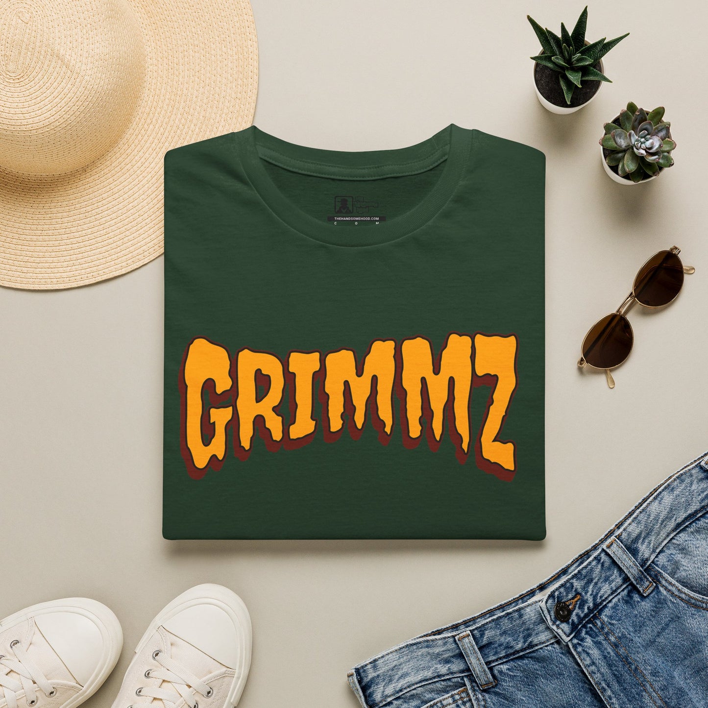 Grimmz Orange Drip Logo T-Shirt